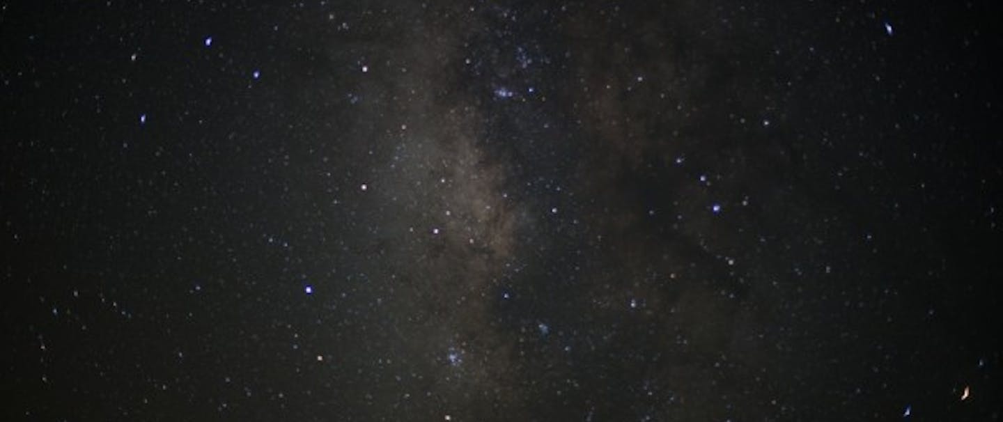night time sky with milky way visible