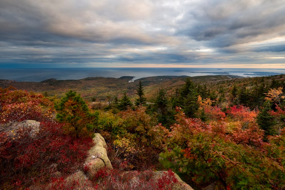 fall color landscape in Maine