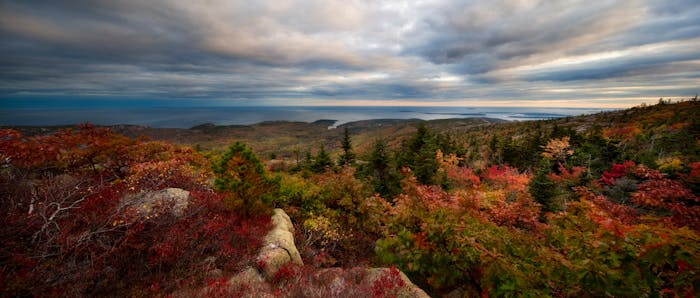 fall color landscape in Maine