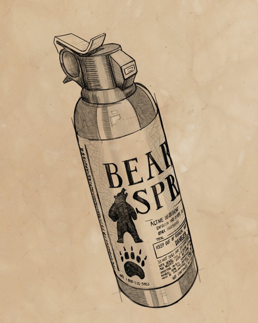 illustration of a cannister of bear spray