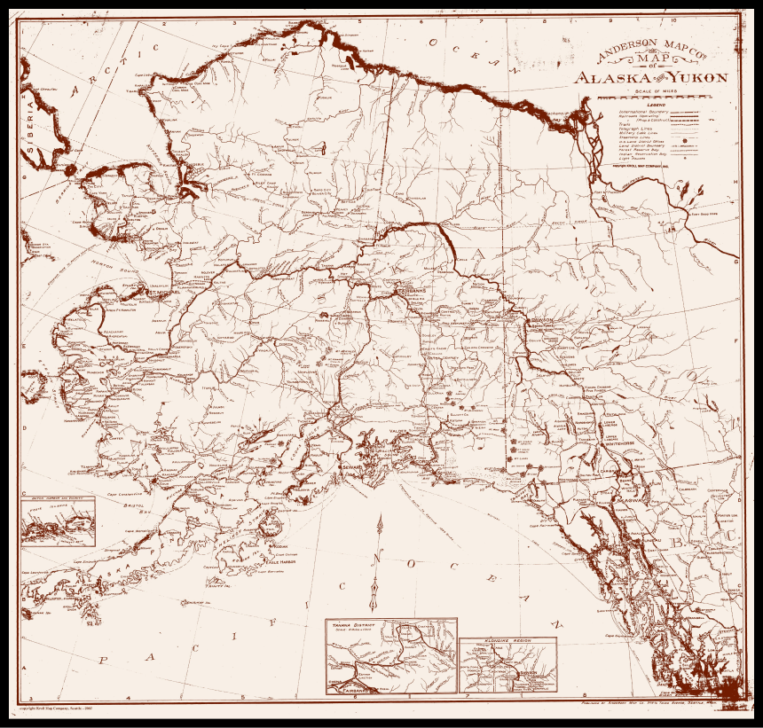 a map of alaska and the bering strait