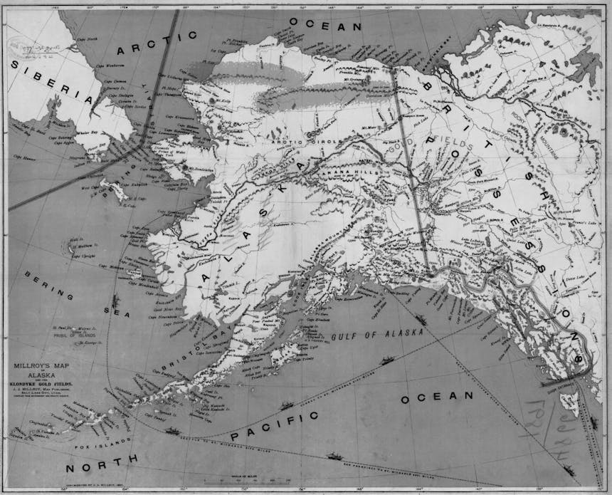 map of alaska and british columbia and siberia