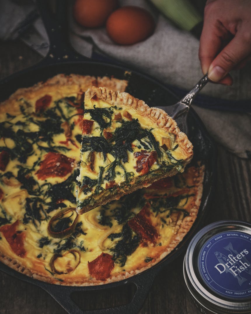 Stinging Nettle Quiche with Smoked Alaskan Salmon_3