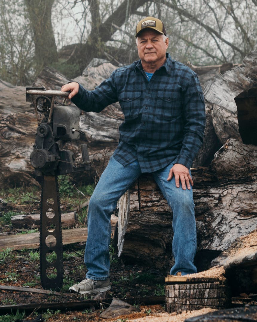Portrait of Dan Hudon Jr. owner of Hud-son Forest Equipment.