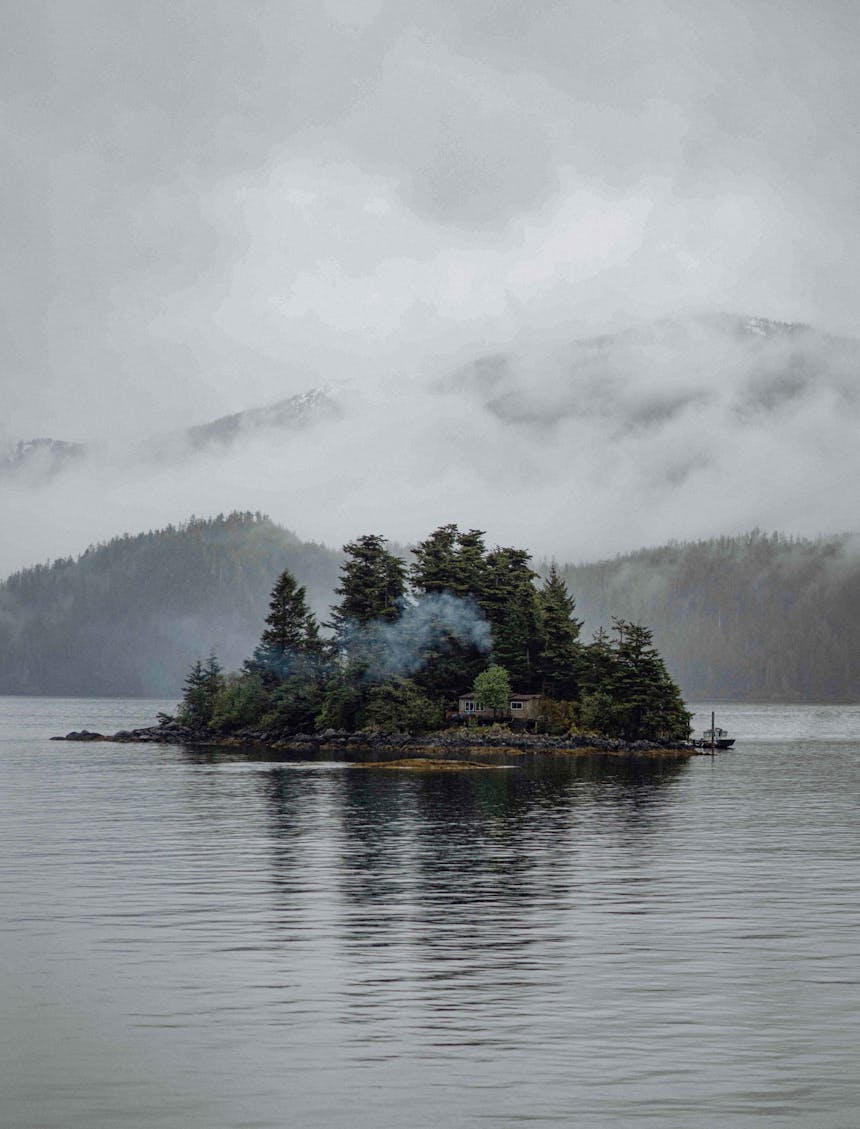 Island with Cabin