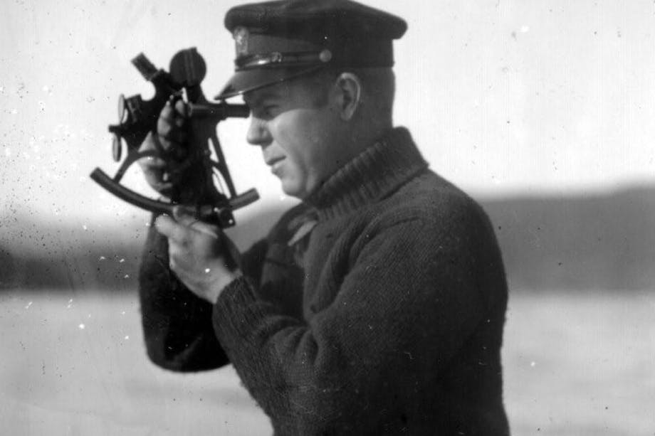 sailor using a sextant
