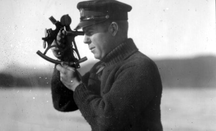 sailor using a sextant