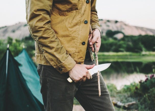 Proper preparation for the perfect S’more is absolutely mandatory when camping. I prefer carving my own stick and giving it that old boy scout feel when slowly roasting the marshmallow into a golden oblivion.