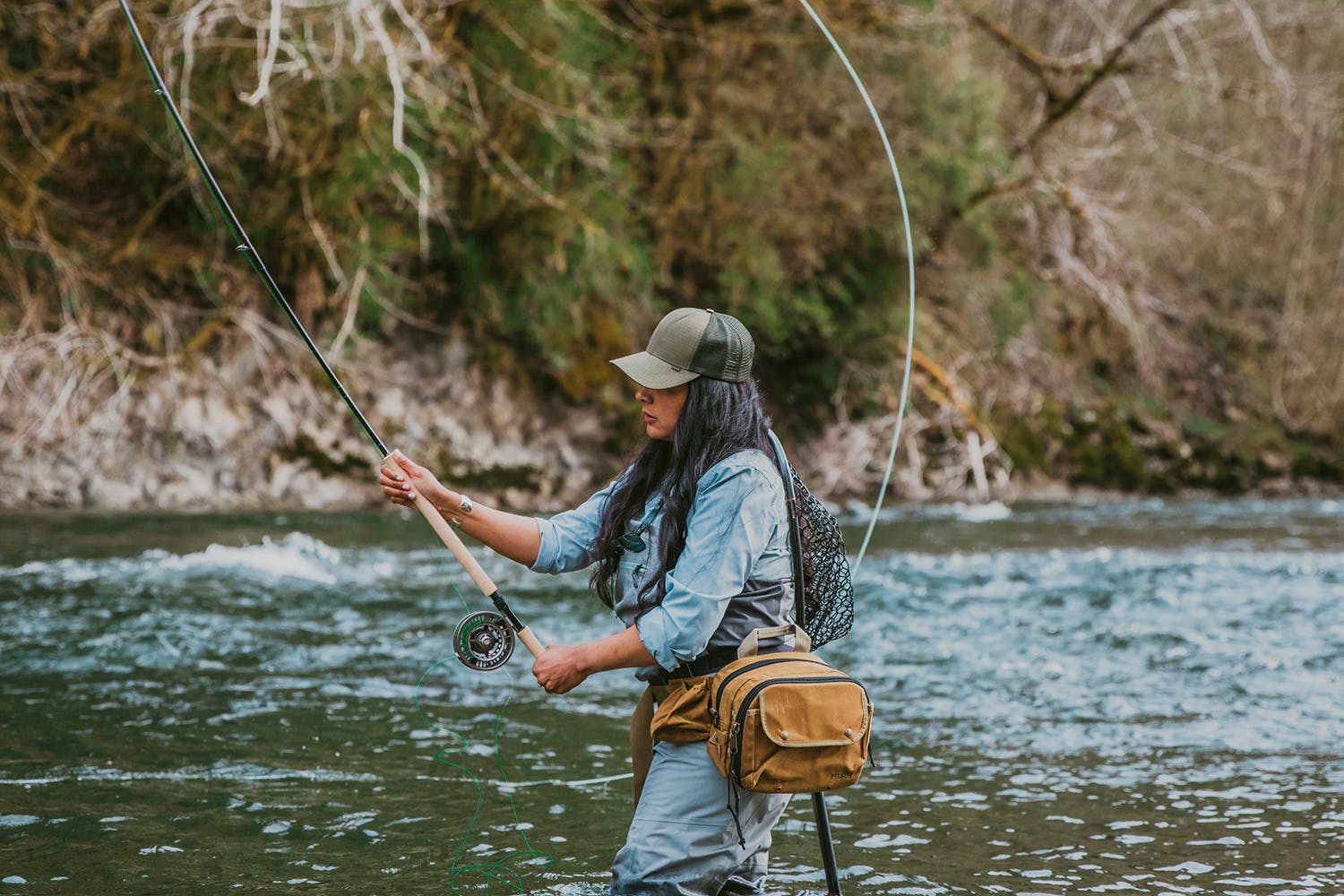 Fisherwoman  Fly fishing women, Fly fishing gear, Fly fishing gear bags