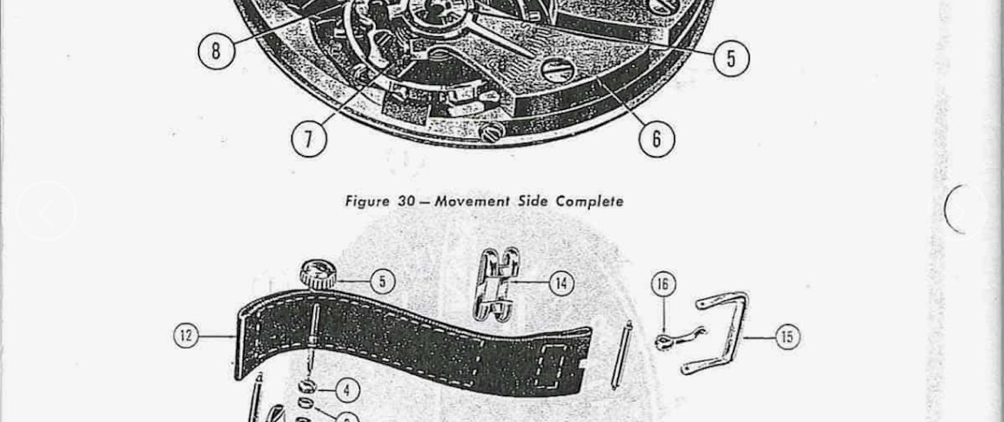 manufacturing diagram of field watch